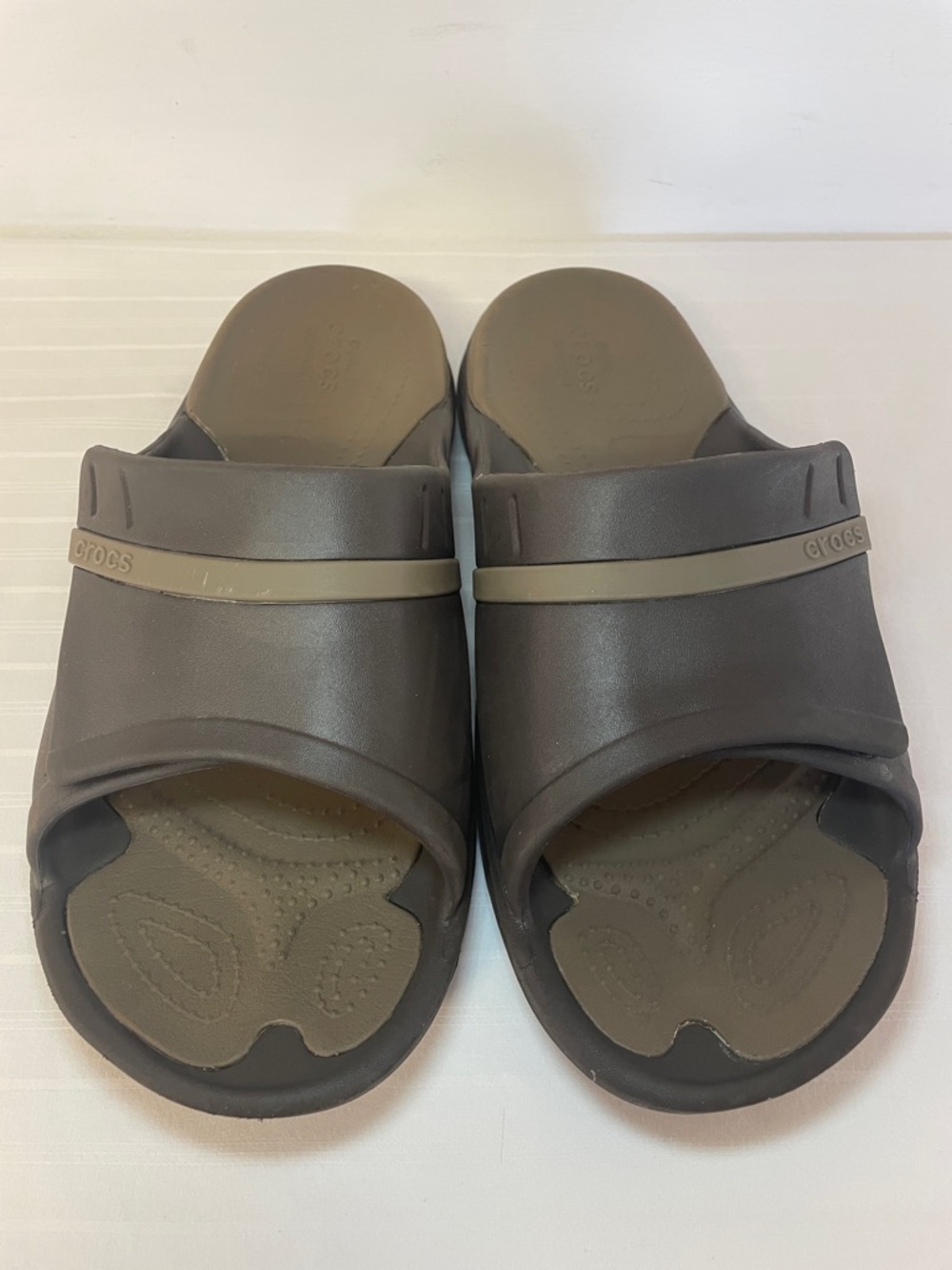 Crocs Modi Sport Slide Sandals in brown and tan men’s size 12